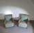 2 x Molteni arm chair / Harmonica / 1980s Set Italian armchairs with cherry wood frames. This piece is attributed to the...