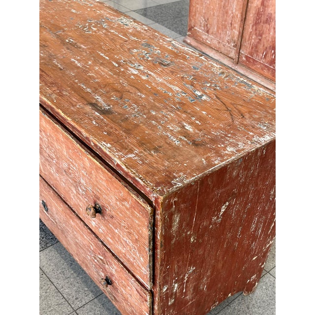 Mid 19th Century Swedish Folk Cabinet & Chest of Drawers For Sale - Image 15 of 18