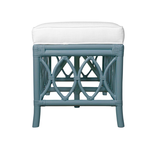 Wood Lillian Bench - Regatta Blue For Sale - Image 7 of 8