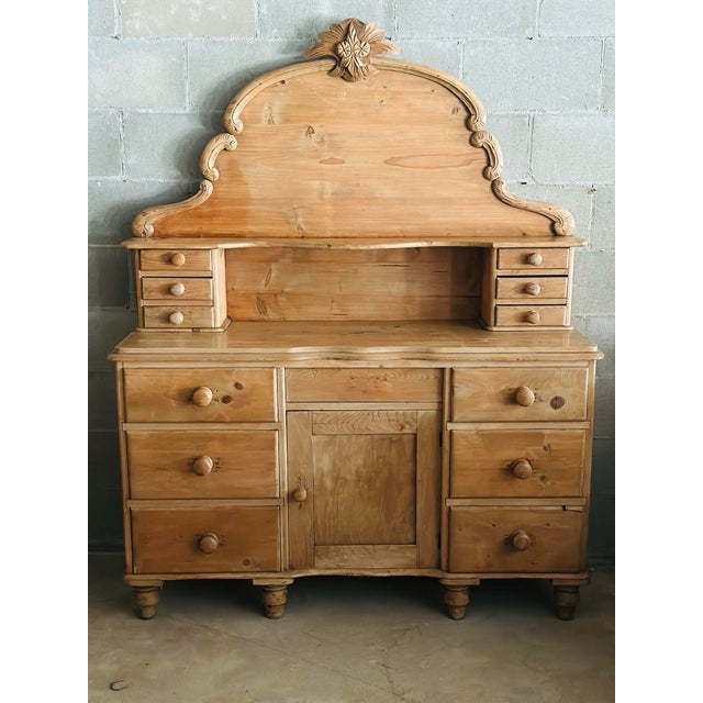 Antique Pine Sideboard For Sale - Image 9 of 12