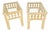 Pair of White Wash Pickle Finish Rattan Rectangle Glass Top End Side Tables MINT For Sale