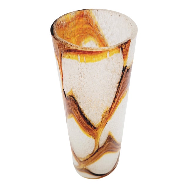 Hand-Blown Foam Glass Vase from Spiegelau, 1960s For Sale
