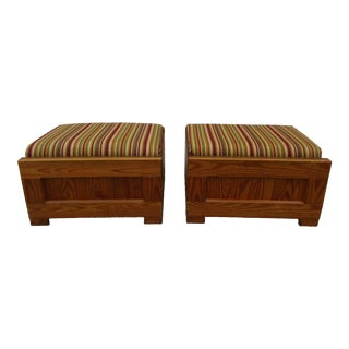 Vintage Rustic Footstools - a Pair For Sale