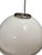 Silver White Glass and Chrome Metal Pendant Light, Italy, 1960s For Sale - Image 8 of 11