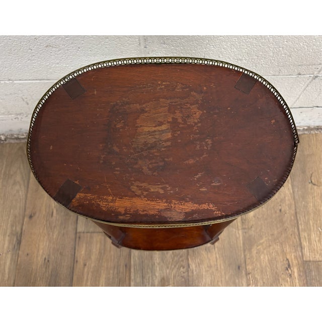 Early 20th Century Antique Louis XVI Style Bouillotte Side Table Occasional Table For Sale - Image 5 of 11