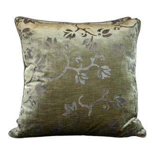 Pair of Stenciled Nomi Velvet Pillows For Sale