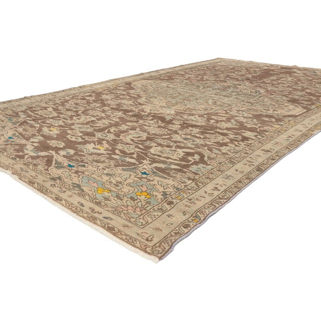 60858 Antique Persian Bakhtiari Rug, 06'05 x 10'11. The Aristocrat's Garden: An Antique Persian Bakhtiari Masterpiece of...