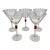Vintage Set of 5 Cocktail Beefeater London Dry Gin Martini Glasses Etched Logo For Sale