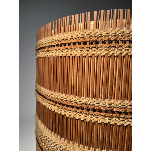 Mid 20th Century Vintage Elaborate Hand Crafted Textile Drum Lamp Shade by Maria Kipp For Sale - Image 5 of 9