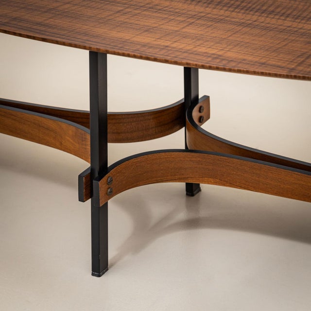 Wood Mid-20th Century Oval Coffee Tables, attributed to Guglielmo Ulrich, Italy For Sale - Image 7 of 10