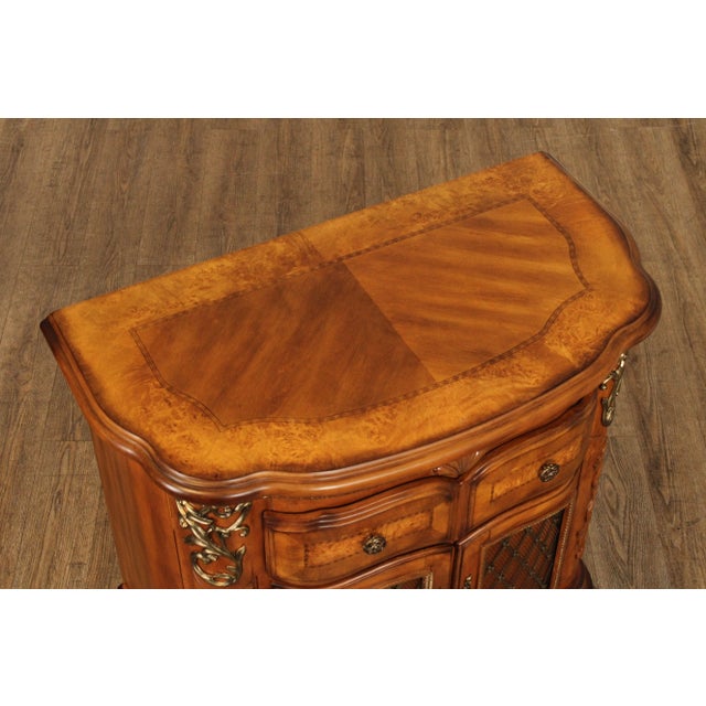 Michael Amini Venetian Collection Pair of Walnut Nightstands For Sale - Image 4 of 12