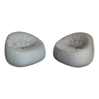Pair of Modern Ligne Roset French Lounge Chairs For Sale