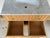 2020s Worlds Away Modern Fluted Oak and White Marble Sink Vanity For Sale - Image 5 of 7