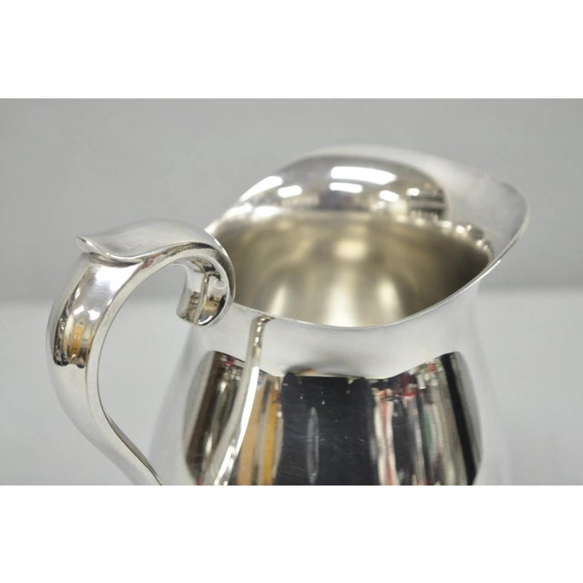 Mid 20th Century Vintage Reed & Barton 1969 Silver Plated 3.25 Pt. Bulbous Water Pitcher For Sale - Image 5 of 10