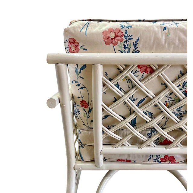 1960s Chinese Chippendale Rattan Lounge Chairs - a Pair For Sale - Image 9 of 10