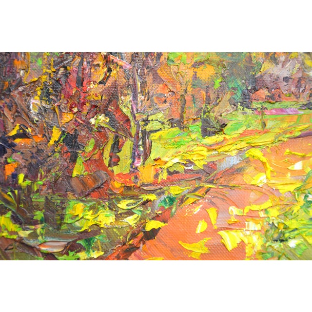 Early 21st Century Autumn in the Forest.Modern Original Painting. For Sale - Image 5 of 8