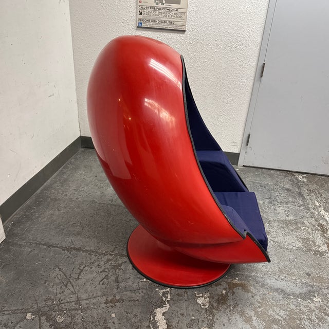 Textile Lee West Alpha Chamber Egg Lounge Chair For Sale - Image 7 of 12