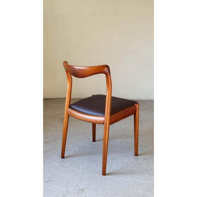 Teak Dining Chairs with Rosewood Joint Detail attributed to H.W. Klein for Bramin, 1960s, Set of 6 For Sale - Image 11 of 18