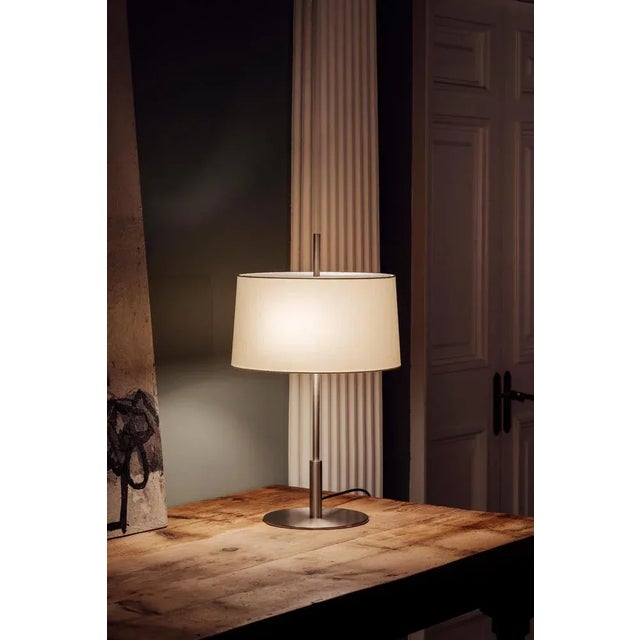 Nickel Diana Table Lamp by Federico Correa For Sale - Image 6 of 10