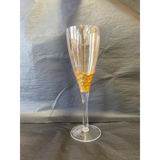 2010s Contemporary Kim Seybert Paillete Design Stemware- Set of 16 For Sale - Image 5 of 8