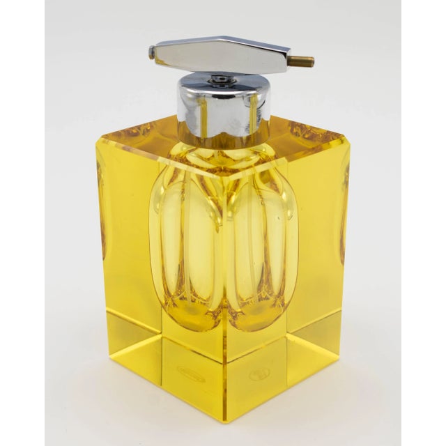 Glass Vintage Moser 3 Piece Glass Perfume Vanity Set For Sale - Image 7 of 11