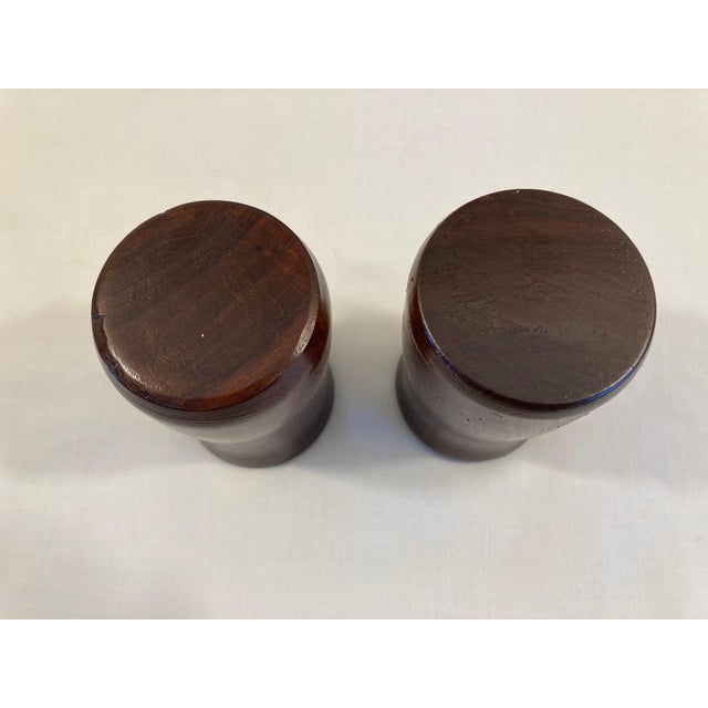 Rustic European Antique Rosewood Treen Cups- Set of 2 For Sale - Image 3 of 5