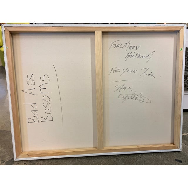 White Bad Ass Bosoms Abstract Painting For Sale - Image 8 of 12