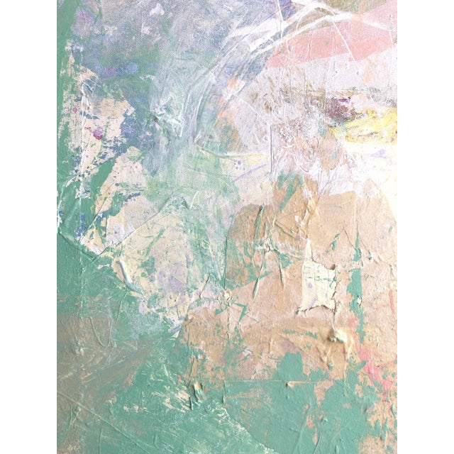 Turquoise "Spring Tumult" 2024 Original Mixed Media Painting by Jessalin Beutler For Sale - Image 8 of 10