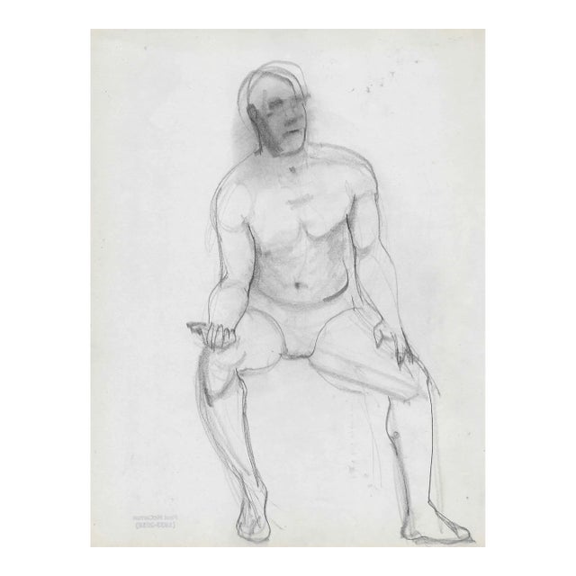 1950s Paul McCarron Male Figure Drawing For Sale