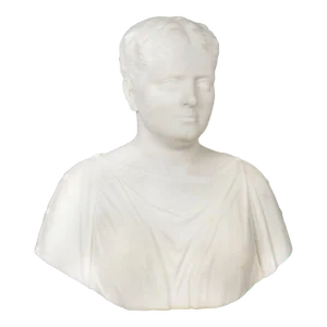 Rare American Marble Bust of Classical Woman by Thomas Ridgeway Gould