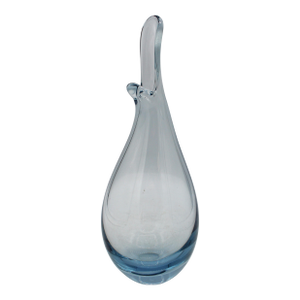 1961 Danish Holmegaard Blue Glass "Duckling" Vase by Per Lütken