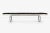 Architect Bertrand Goldberg Bench from Marina City Chicago 1962, Polished tubular and flat aluminum frame with channeled...