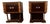 1990s Pair of Sculptural Art Deco Revival Burlwood Nightstands With Green Glass Tops For Sale
