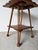 1900 - 1909 Antique Arts & Crafts Style Two-Tier Oak Accent Table With Scalloped Top Barley Twist Legs and Ball Feet For Sale - Image 5 of 12