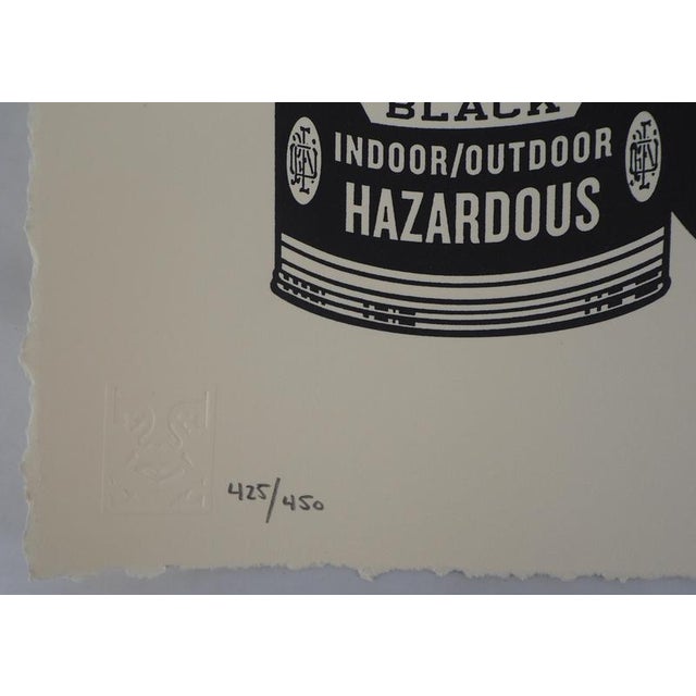 Shepard Fairey, Paint It Black, Letterpress For Sale - Image 6 of 8