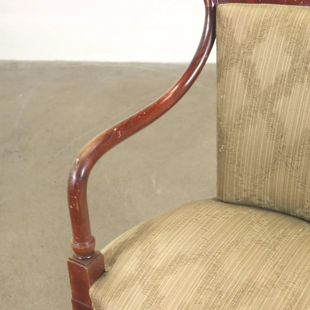 Armchair in Beech & Fabric, Italy, 1950s-1960s For Sale - Image 4 of 10