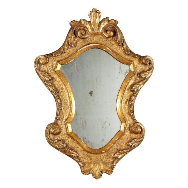Small Gold Leaf Mirror For Sale