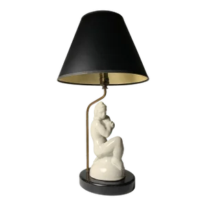 Art Deco Sculptural Pottery Table Lamp