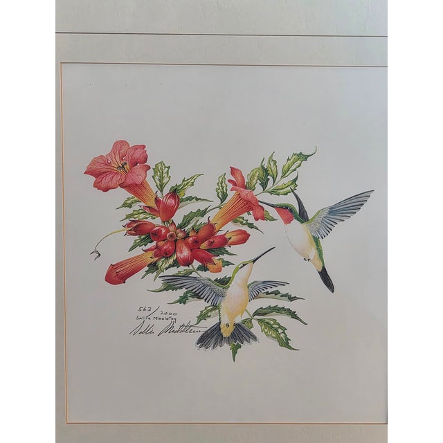 Beautiful limited-edition wildlife lithograph “August,” also known as “Ruby-Throated Hummingbirds,” by acclaimed American...