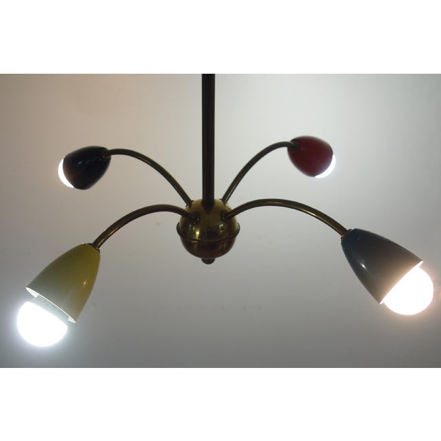 1960s Vintage Sputnik Four-Arm Chandelier, 1960s For Sale - Image 5 of 14