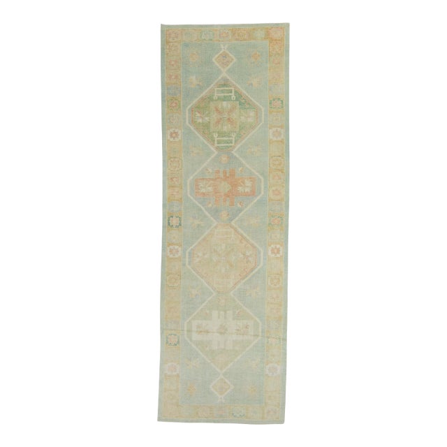 Turkish Oushak Runner Rug 5' x 15'7" #18055 For Sale