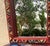 Ruby Red Handcrafted Antique Kilim Rug Wall Mirror/ Bohemian Geometric , Woven , Rustic For Sale - Image 8 of 14