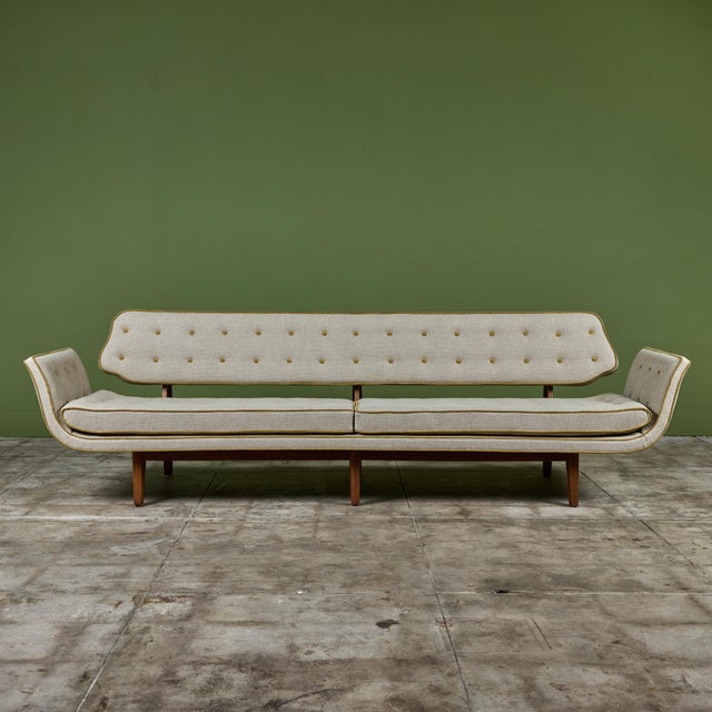 Edward Wormley La Gondola Sofa for Dunbar For Sale In Los Angeles - Image 6 of 12