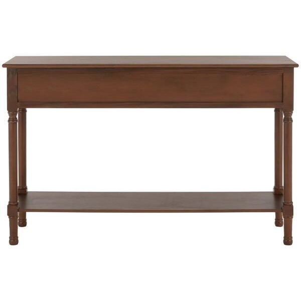 Traditional Landers 3 Drawer Console Table - Brown For Sale - Image 3 of 11