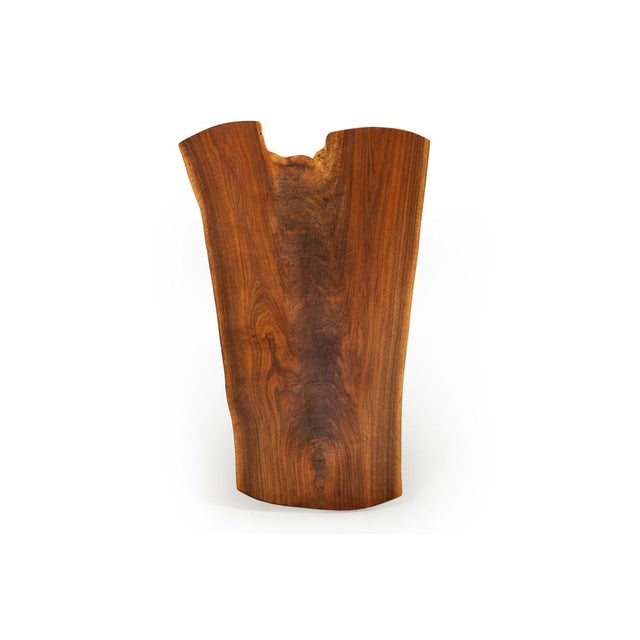 Brown American Craft Live-Edge Walnut Coffee Table by Philip Andrews For Sale - Image 8 of 18