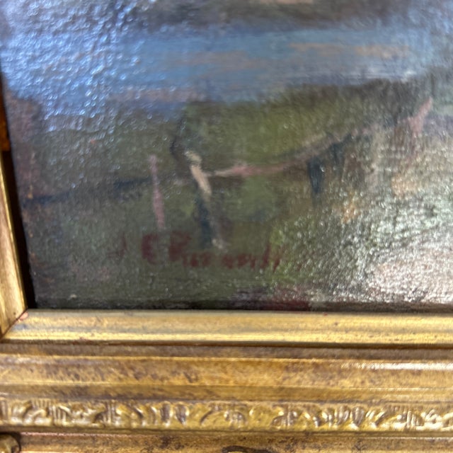 Traditional Oil on Canvas Painting in Classic Gilt Frame Signed For Sale - Image 3 of 12