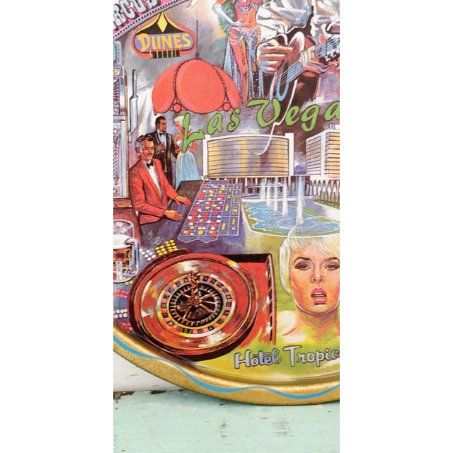Vintage Iconic Las Vegas Graphics Tray For Sale - Image 4 of 12