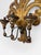 Gold Pair 19th Century, Italian Baroque Revival Gilt Wood & Tole Three-Arm Sconces For Sale - Image 8 of 9