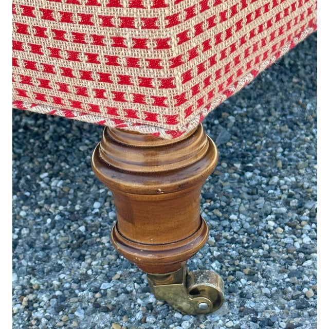 1990s O’Henry House Rolled Arm George Smith Style Upholstered Chair For Sale - Image 5 of 9