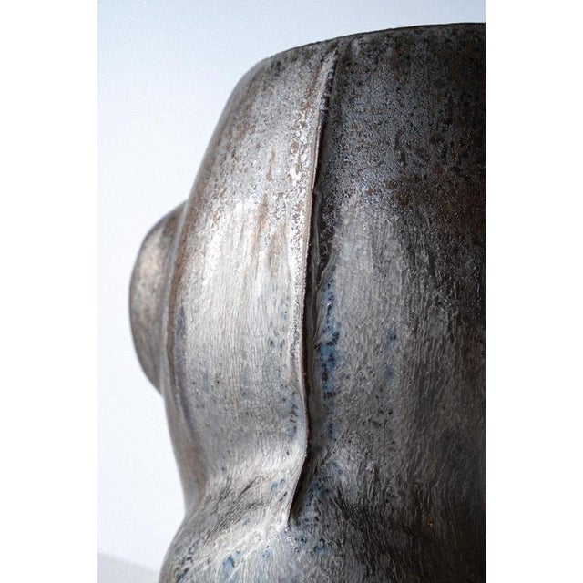 Corpus Mechanica Vase in Wheel-Thrown Glazed Stoneware by Robin Kerr Unique Piece Dimensions: D 14 x W 25 x H 35 cm....